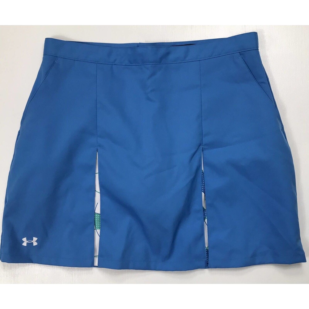 Under Armour Performance Golf Tennis Skirt Skort Womens 4 Blue Open Pleat